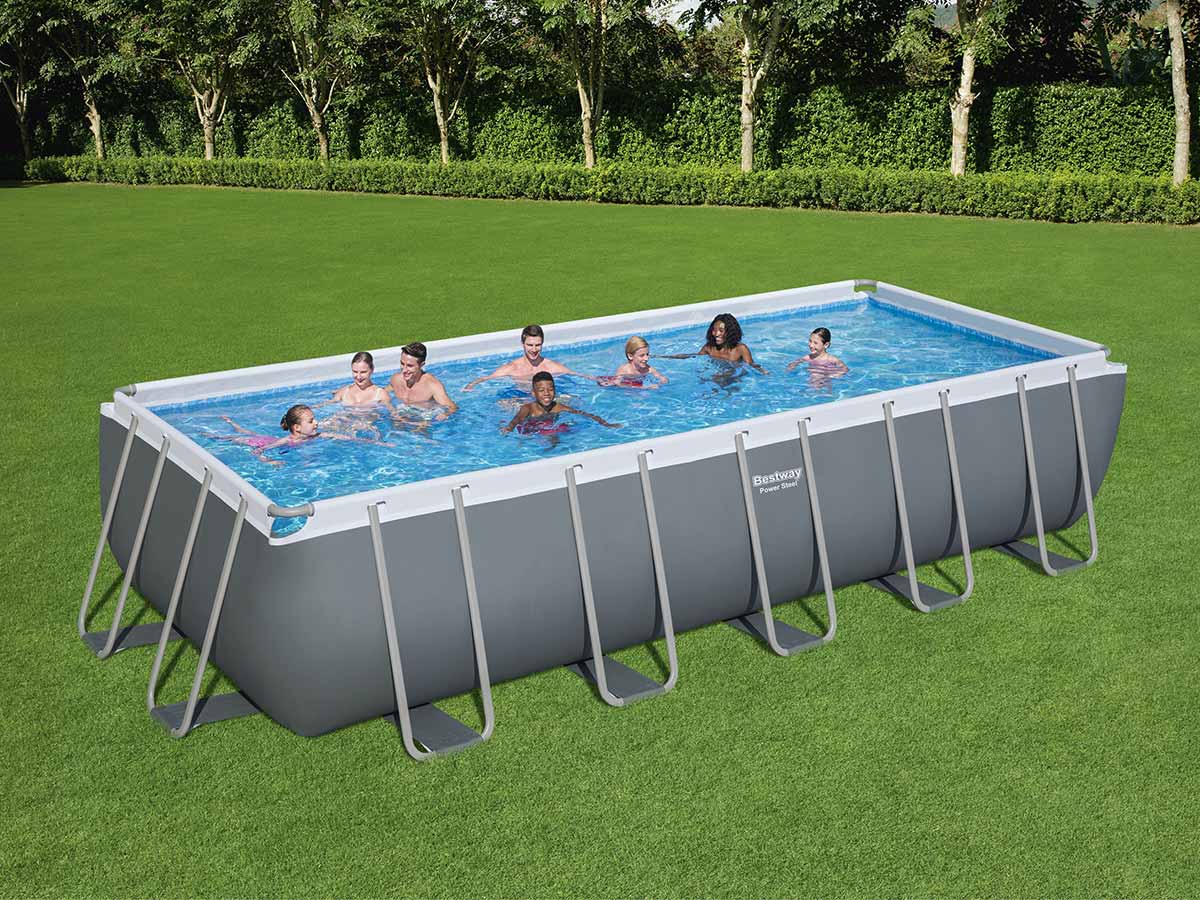 Piscine tubulaire Power Steel rectangulaire 6,40 x 2,74 x 1,32 m - Bestway