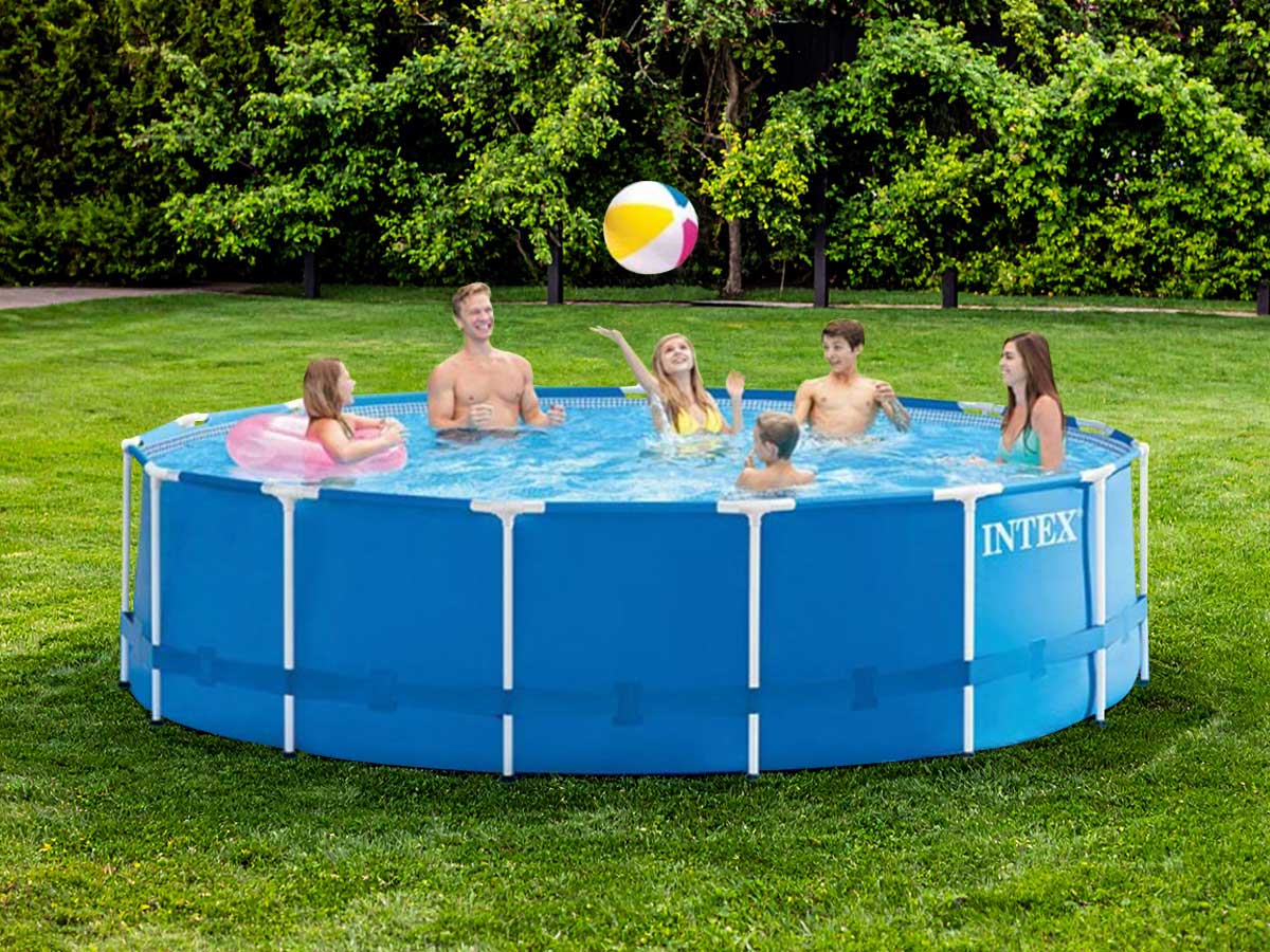 Piscine tubulaire Metal Frame ronde 4,57 x 1,22 m - Intex