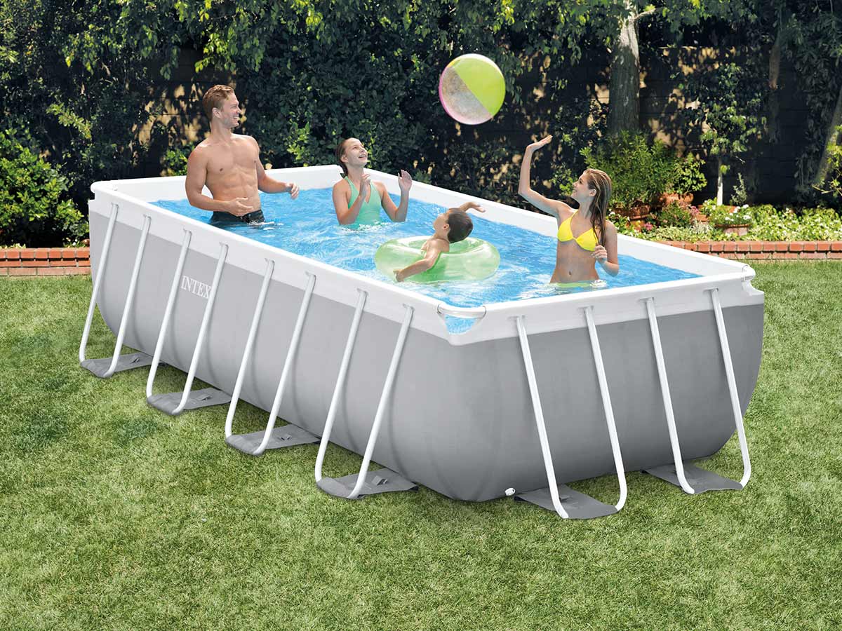 Piscine tubulaire Prism Frame rectangulaire 4,00 x 2,00 x 1,00 m - Intex