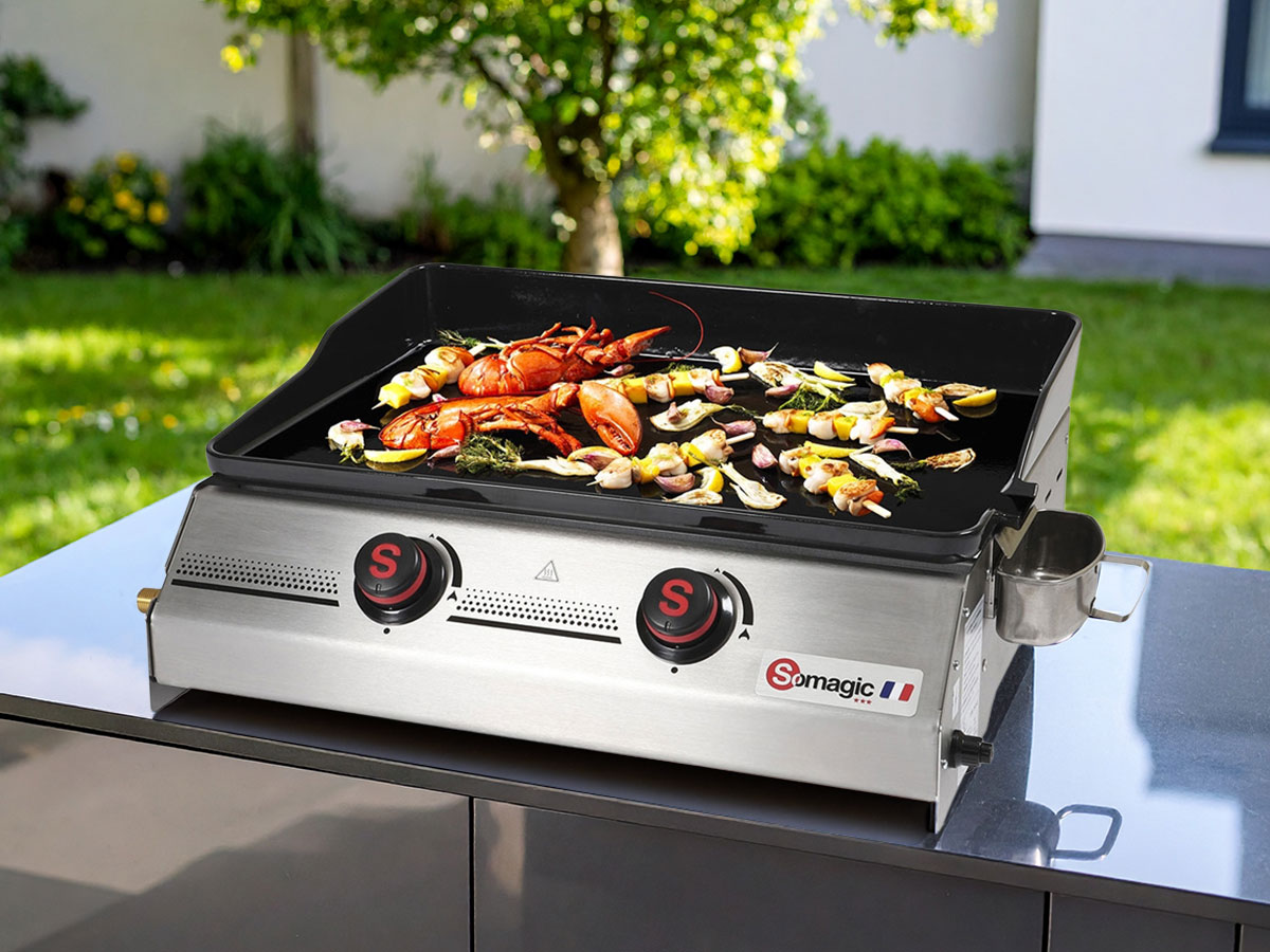 Plancha gaz 2 brûleurs So Premium - 7 kW