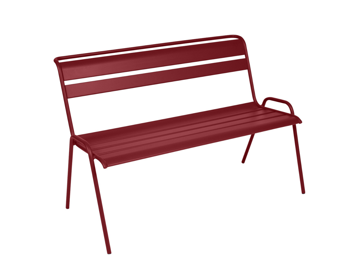 Banc de jardin en métal Monceau Piment - Fermob