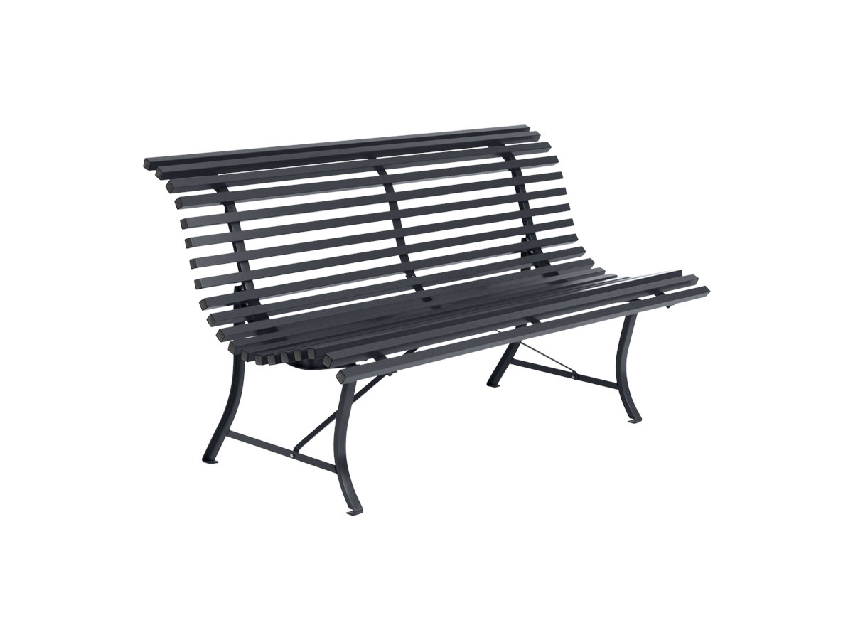 Banc de jardin en métal Louisiane Carbone - Fermob