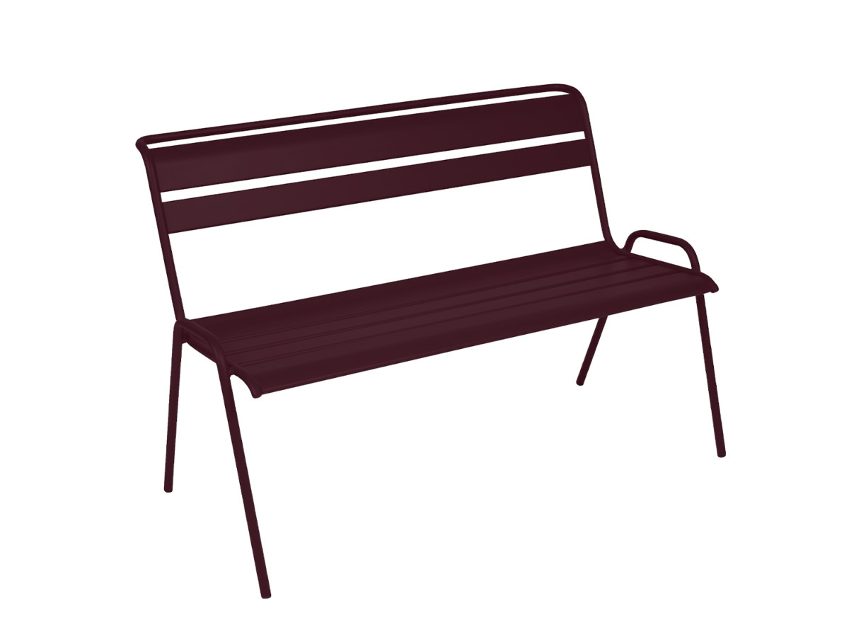 Banc de jardin en métal Monceau Cerise Noire - Fermob