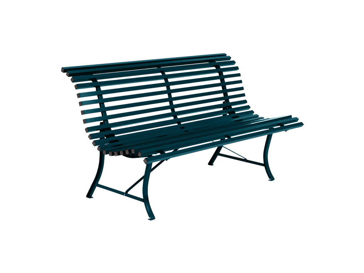 Banc de jardin en métal Louisiane Bleu Acapulco - Fermob