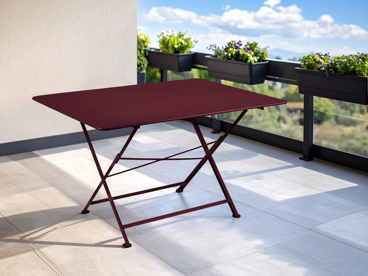 Table de jardin rectangulaire Cargo 128 x 90 cm Cerise Noire - Fermob