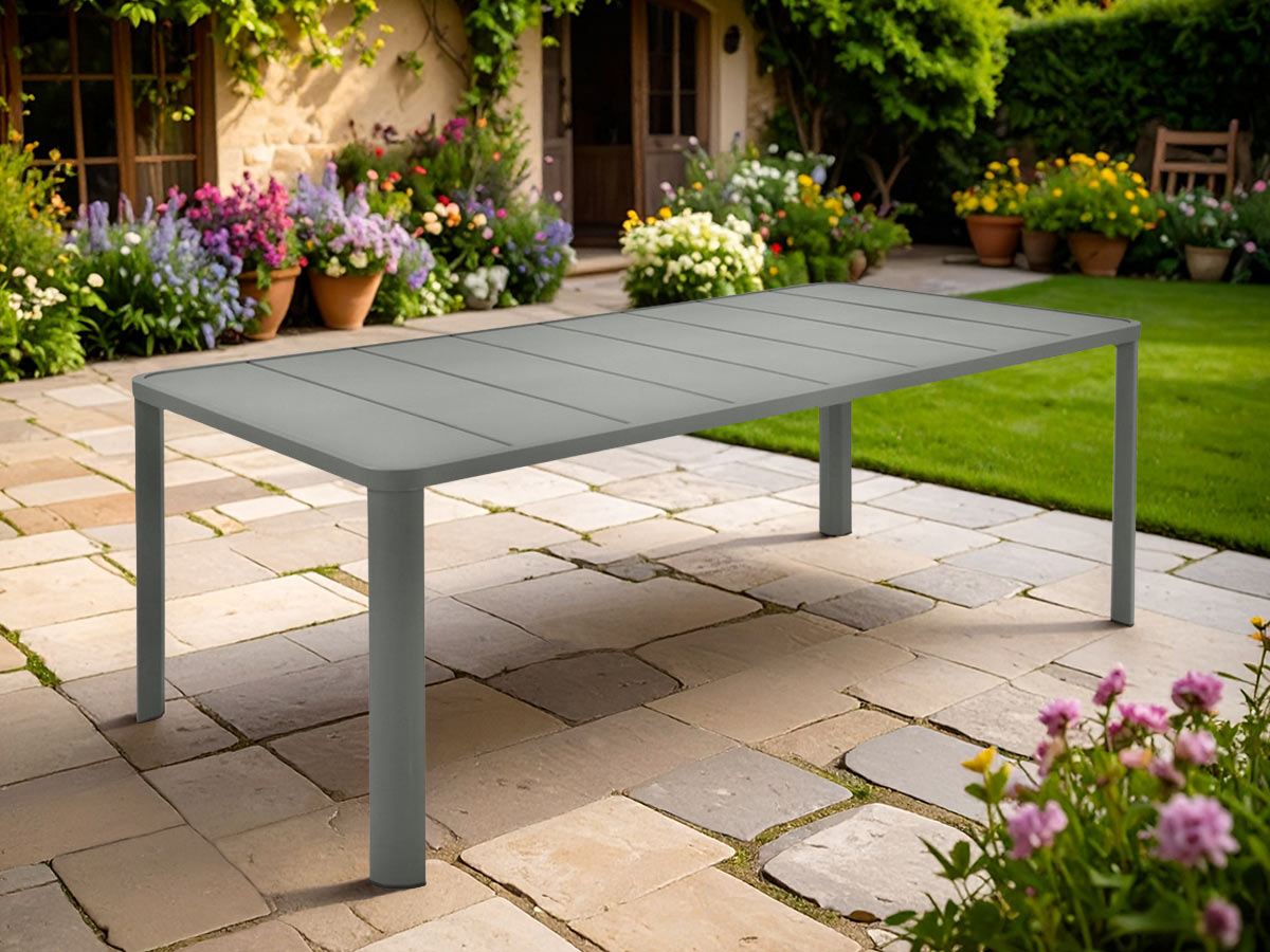 Table de jardin en métal rectangulaire Oléron Romarin - 12 places - Fermob