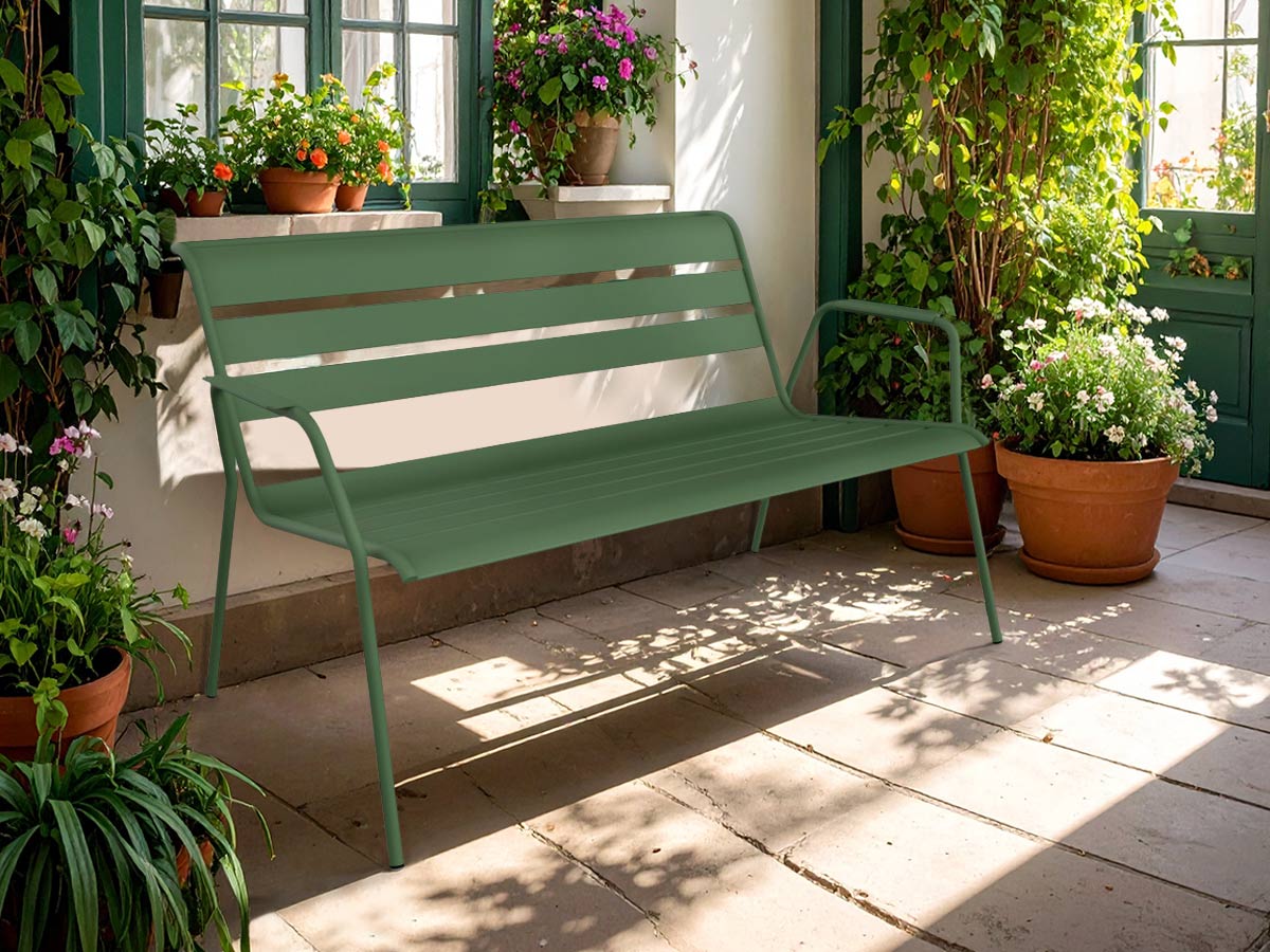 Banquette lounge en métal Monceau Cactus - Fermob