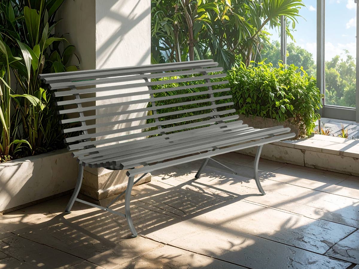 Banc de jardin en métal Louisiane Romarin - Fermob