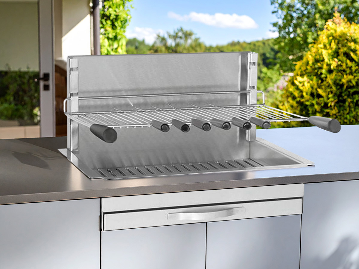 Barbecue charbon encastrable et à poser 961.66 - Forge Adour