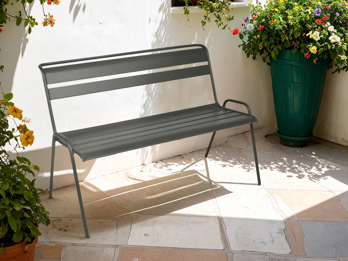 Banc de jardin en métal Monceau Romarin - Fermob