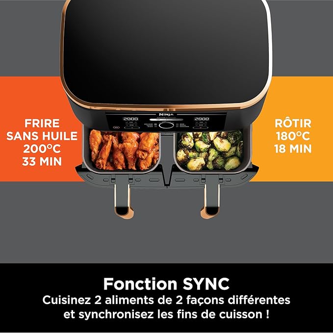 Friteuse sans huile Ninja Foodi MAX DualZone 9,5L AF400EUCP