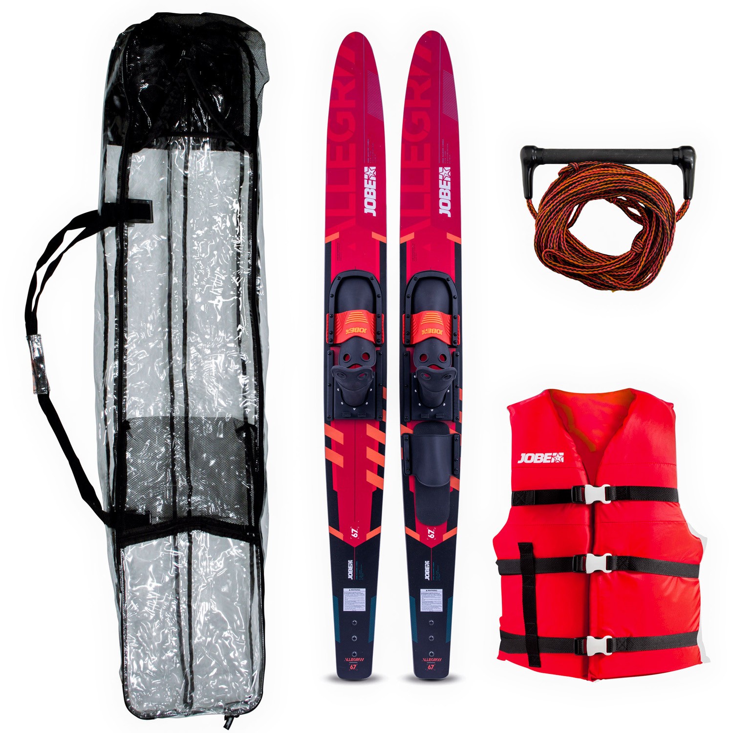 Jobe Allegre 67" Combo Ski Nautiques Paquet Rouge