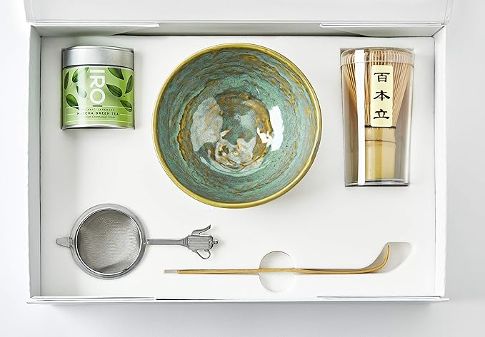IRO Discovery Box Thé Matcha japonais premium BIO, coffret découverte rituel du thé Matcha, contient tout pour préparer le thé Matcha à la perfection