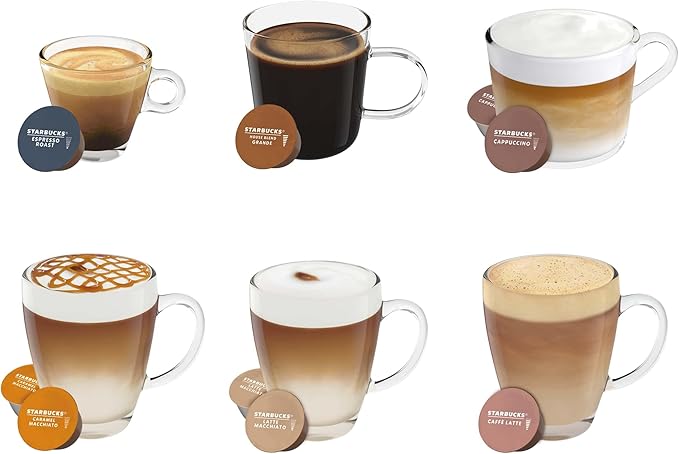 STARBUCKS Pack Variété Mixed Cup by Nescafe Dolce Gusto, Non aromatisé, 6 x 12 capsules (72 capsules) 0.67 kg