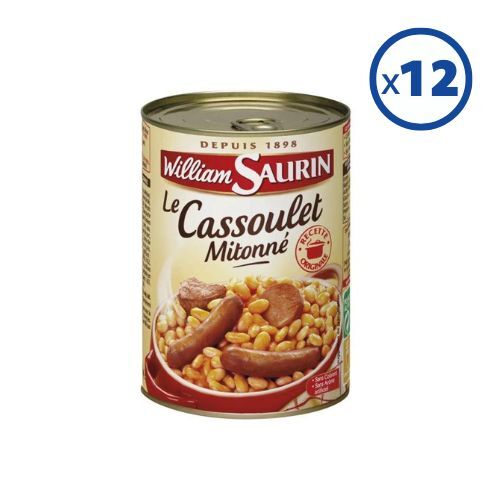 Carton de 12 Cassoulet Mitonné, 420g - WILLIAM SAURIN