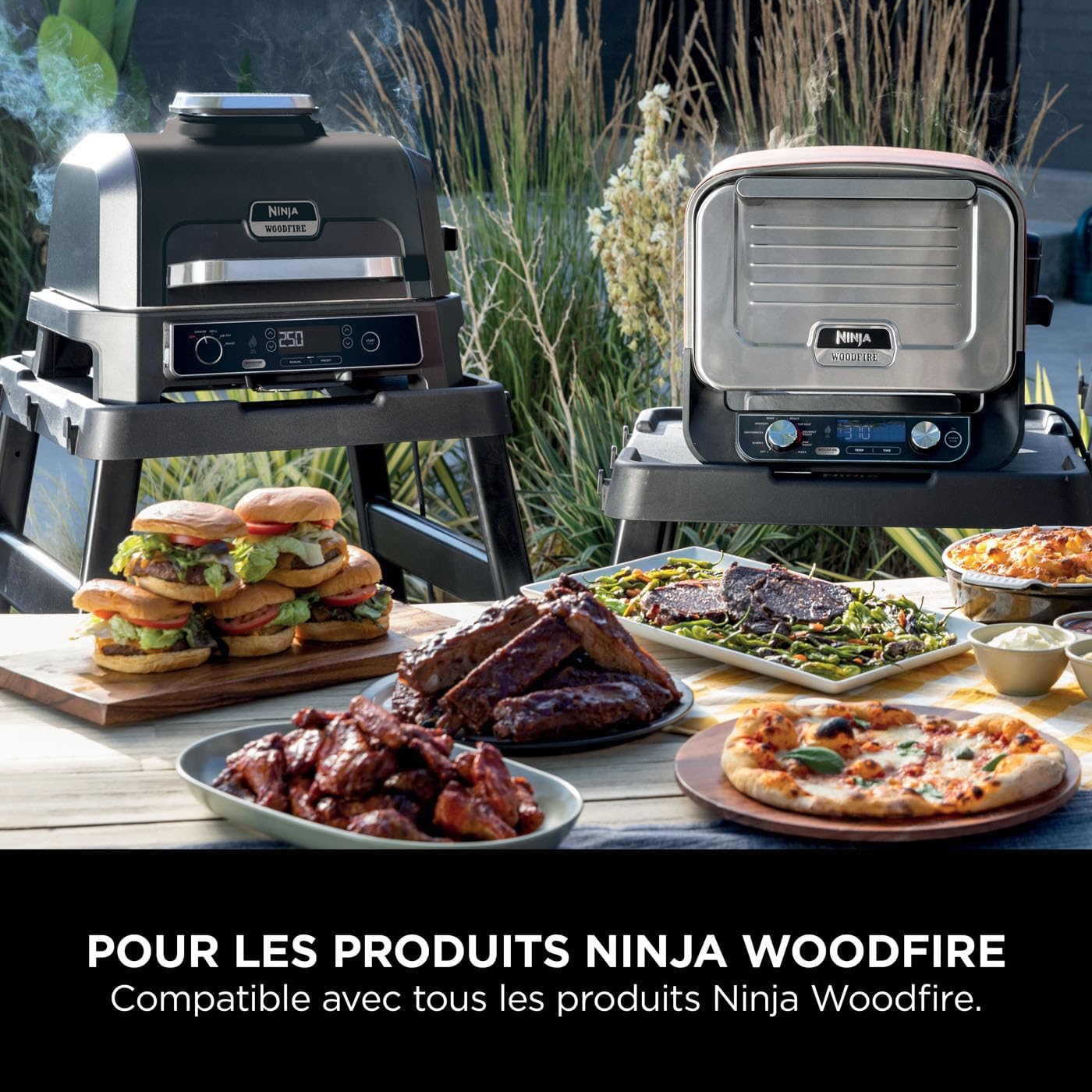 Support réglable et table d’appoint Ninja Woodfire