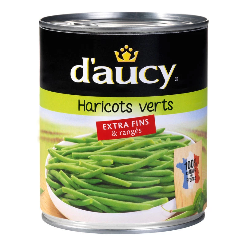 Haricots verts extra fins, 440g X12 - D'AUCY