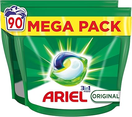 Ariel 3in1 PODS, Lessive Liquide En Capsules 90 Lavages, Original