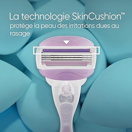 Gillette Venus Comfortglide Breeze Rasoir - 1 Manche, 6 Recharges de Lames, À 3 Lames - Rasage en Douceur