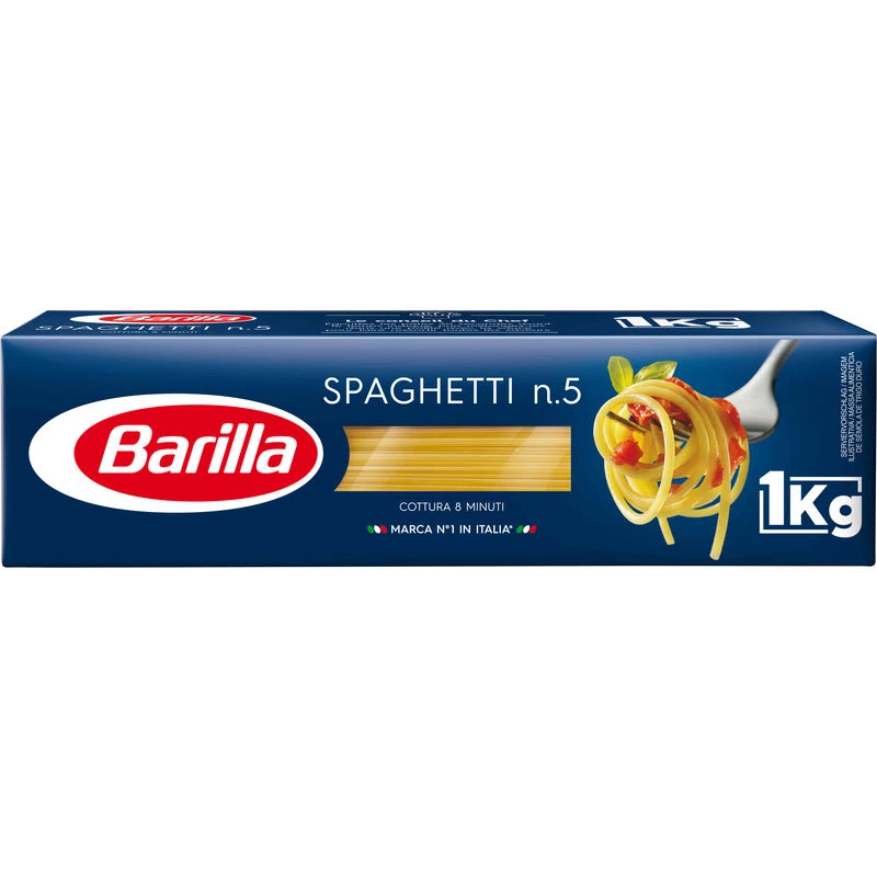 Pâtes Spaghetti, 1kg X12 - BARILLA