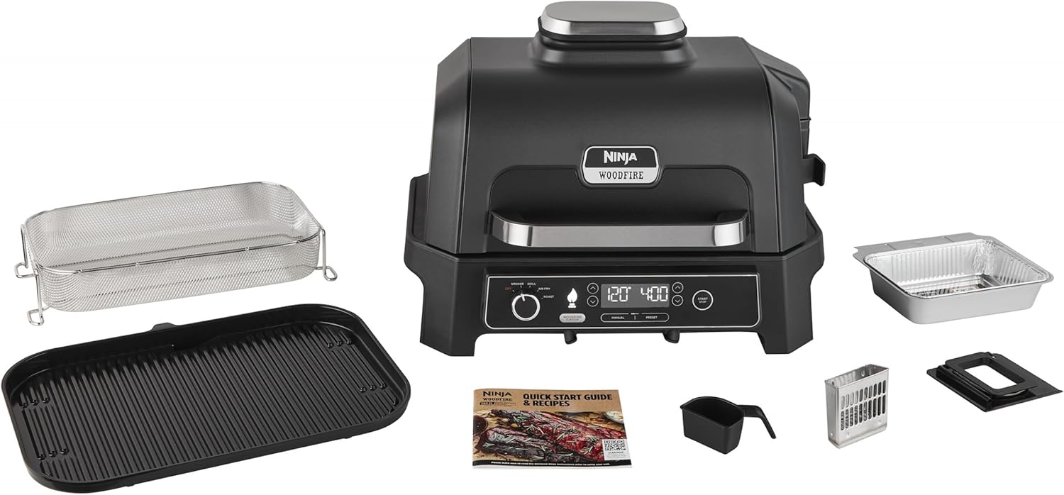 Barbecue électrique et fumoir Ninja Woodfire Pro XL avec thermosonde Smart Cook OG850EU