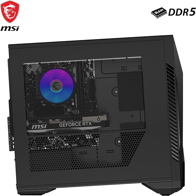 MSI MAG Infinite S3 14NUC5-1877FR PC Gaming - Processeur Intel Core i5-14400F, RTX 4060, 16 Go DDR5, 1 To SSD NVMe PCIe 3.0 - Alimentation 80 Plus Bronze, Wi-Fi 6E - Windows 11 Famille