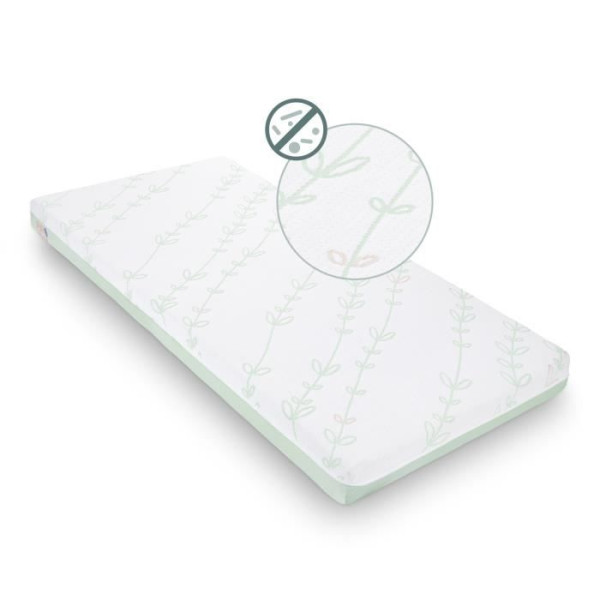 BABYMOOV Matelas Cosy'Lite Antibactérien, élimine naturellement les bactéries, 60x120 cm