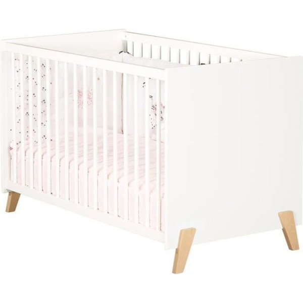 Lit bébé 120 x 60 en bois blanc