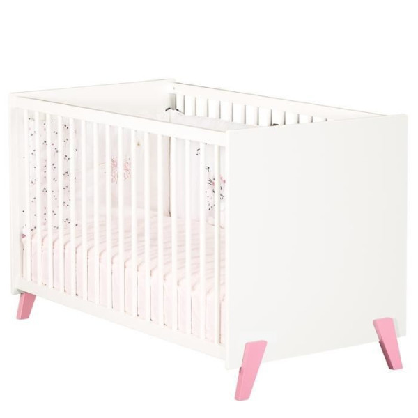 Lit bébé 120 x 60 en bois blanc