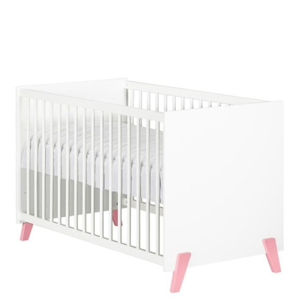 Lit bébé 120 x 60 en bois blanc