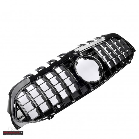 Grille de Calandre Look GTR pour Mercedes W177 V177 (18-23) Panamericana AMG GT Optik - Noir - Full Black - Compatible Caméra 360°