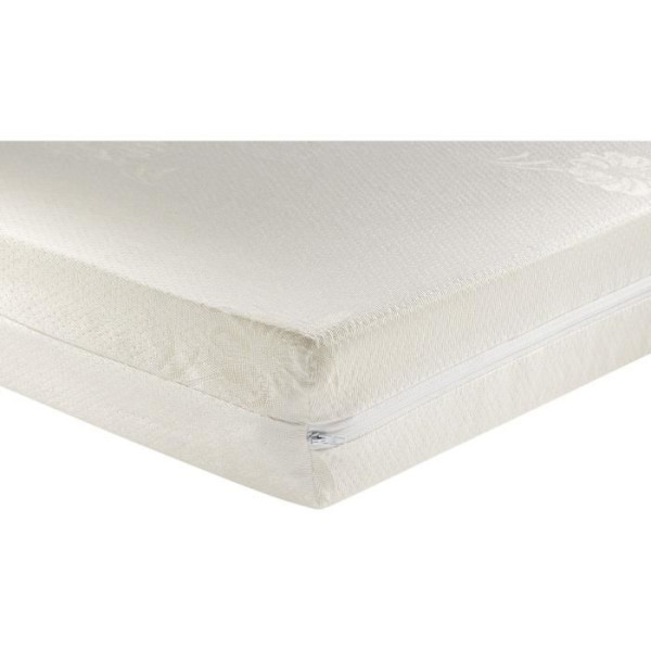 DOMIVA Matelas bébé Droit - Polybambou - Déhoussable, Lavable - Blanc - 100 x 50 cm