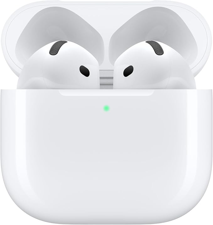 Apple AirPods 4 Écouteurs sans Fil, écouteurs Bluetooth, avec Réduction Active du Bruit, boîtier de Charge USB-C, Puce H2, Audio Spatial personnalisé, jusqu’à 24 Heures d’autonomie