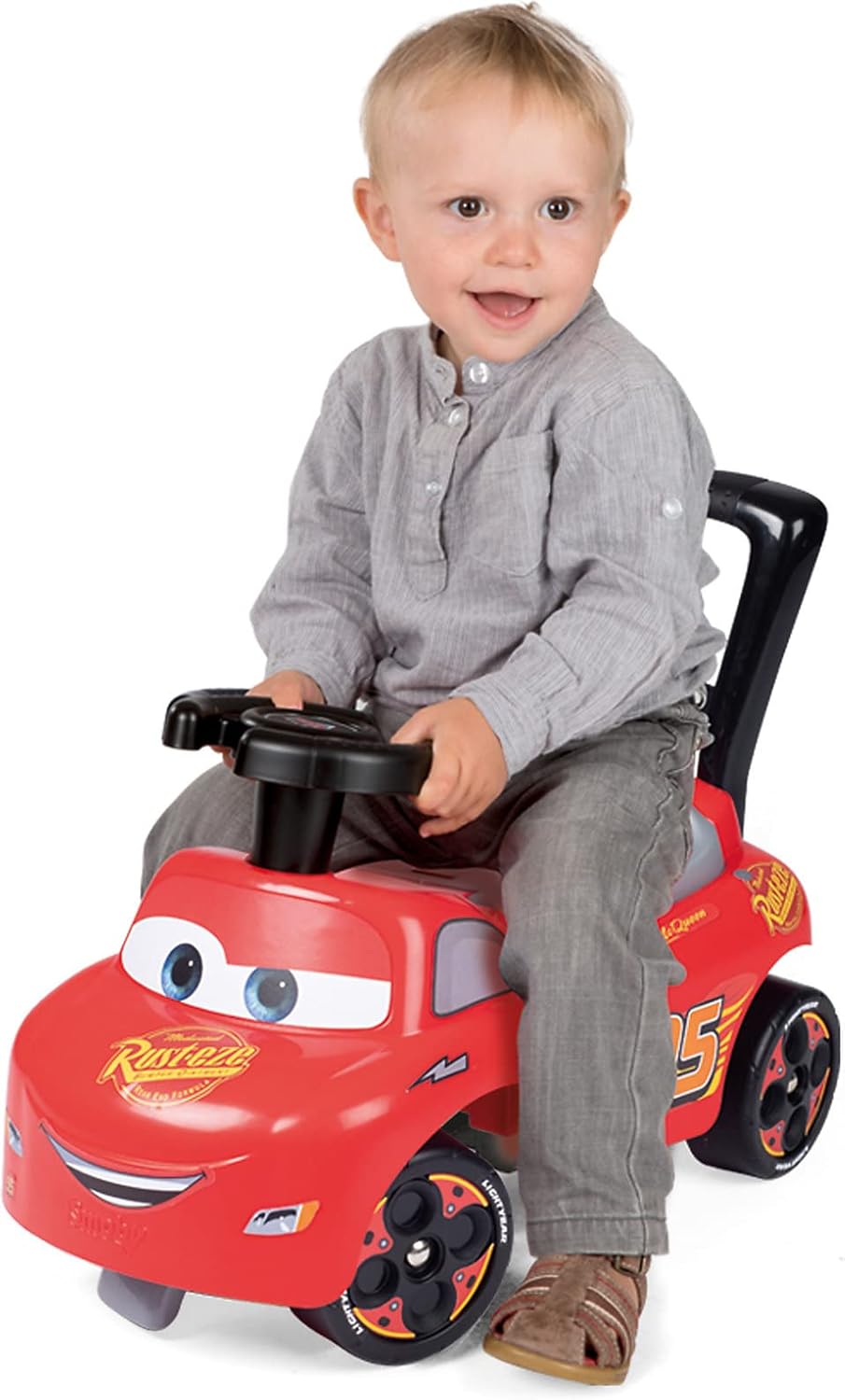 Porteur Trotteur  auto ergonomique Smoby Cars avec coffre a jouets - Fonction  - Volant Directionnel