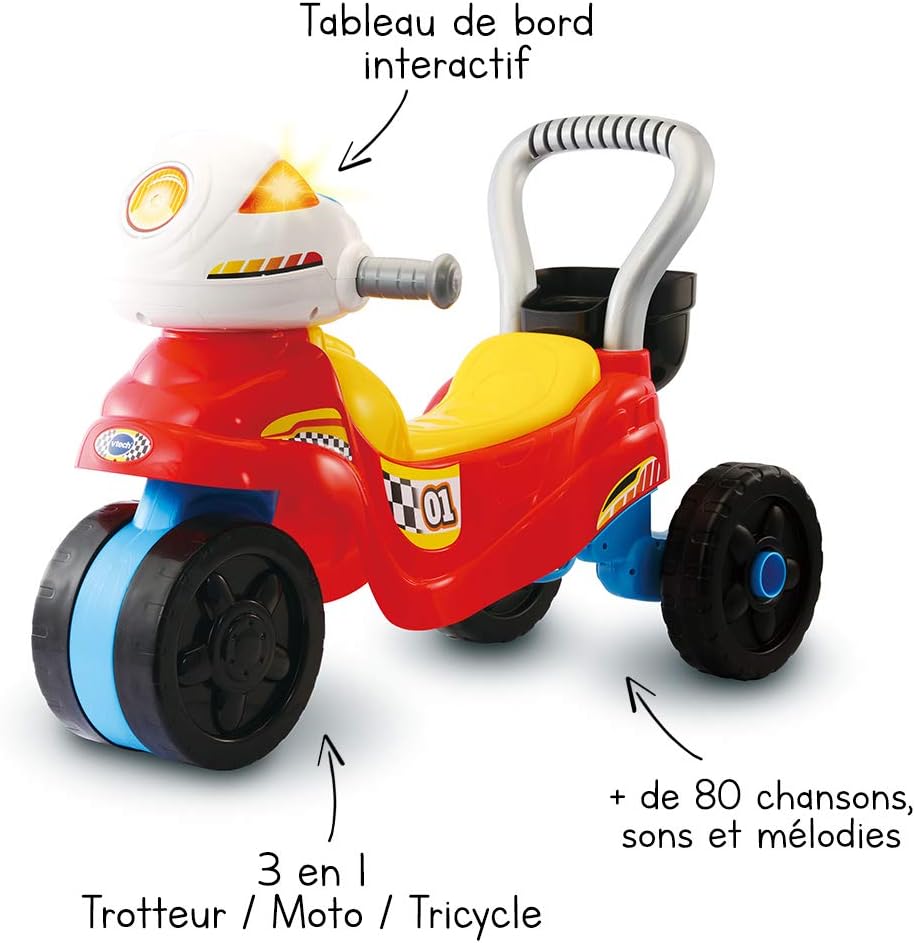 Porteur Trotteur VTECH BABY -   Moto 3 en 1