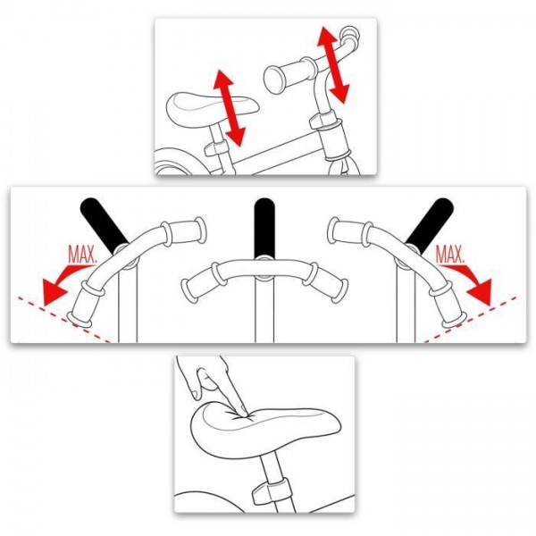 Draisienne Velo  avec repose-pieds - Vert - SKIDS CONTROL