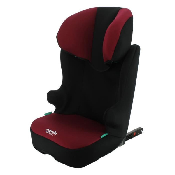 Siege Auto Rehausseur isofix NANIA START I FIX 106-140cm R129 ‚Äìde 5 a 10 ans‚Äì Tetiere réglable ‚Äì Base inclinable ‚Äì Rouge -Fabricat