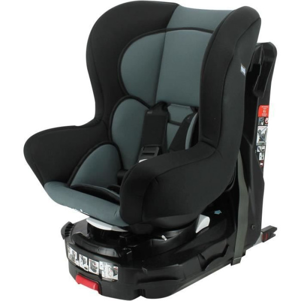 Siege Auto  NANIA REVO - Isofix - Groupe 0+/1 (0-18Kg) - Dos route 0-13 Kg - Pivotant a 360¬∞ - Access gris - Fabriqué en France