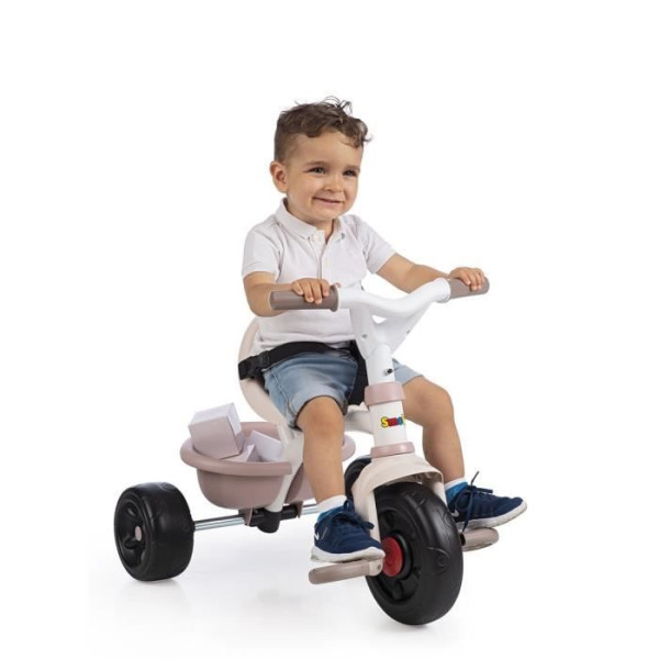 SMOBY Tricycle enfant évolutif Be Fun - Structure métal - Rose