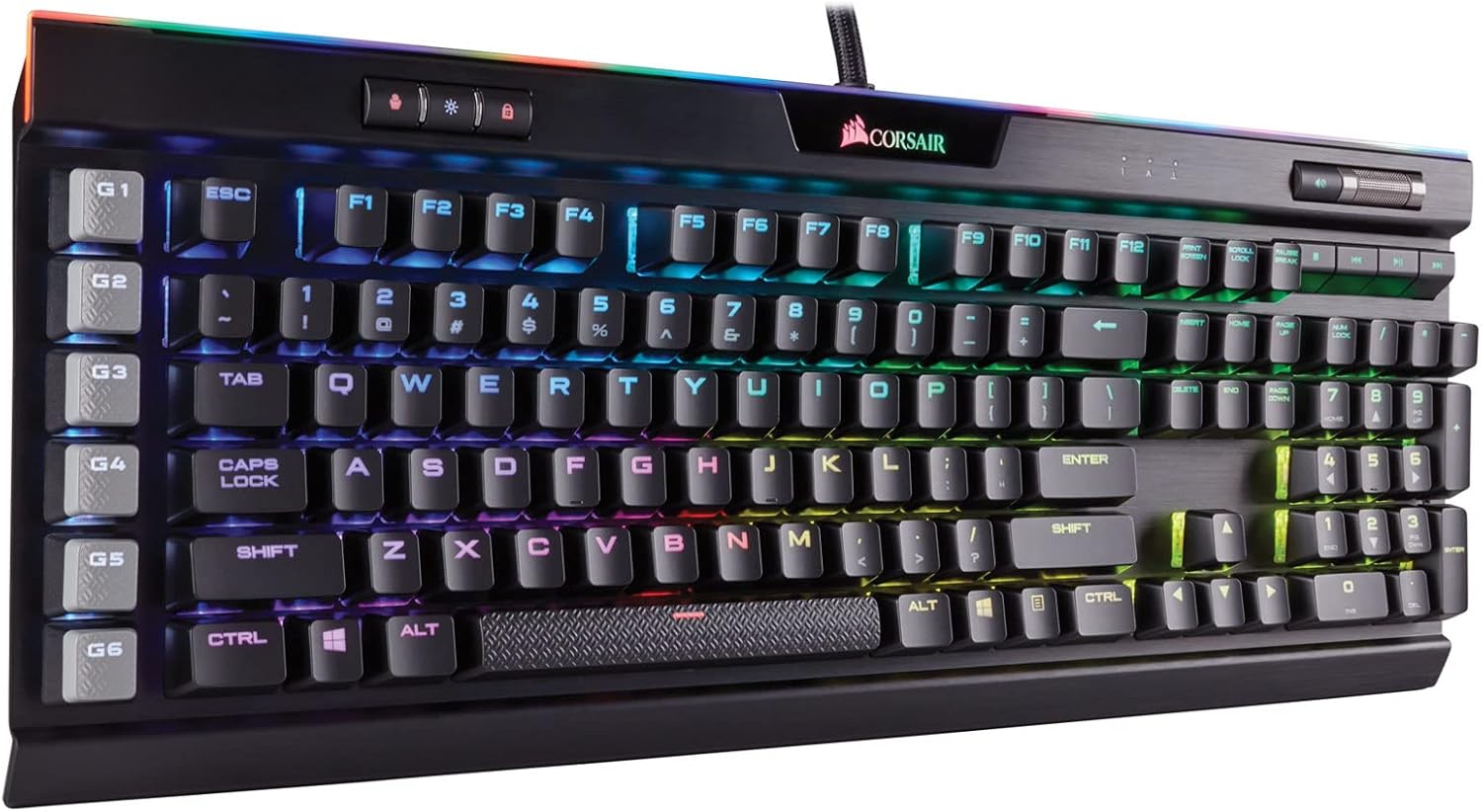 CORSAIR - Clavier Gaming K95 RGB - Mécanique - Rétroéclairage RGB - Platinum Cherry MX Brown - AZERTY - (CH-9127012-FR)