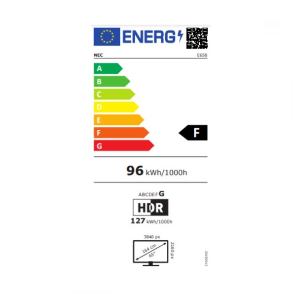 Ecran Ordinateur - Moniteur PC  Videowall NEC MultiSync E658 UHD 65"