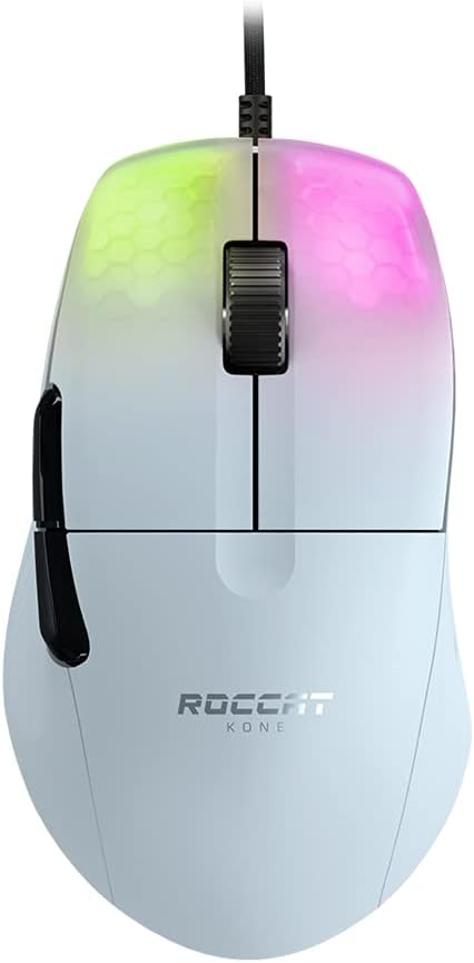 ROCCAT Souris de jeu ergonomique ultraperformante Kone One Pro White