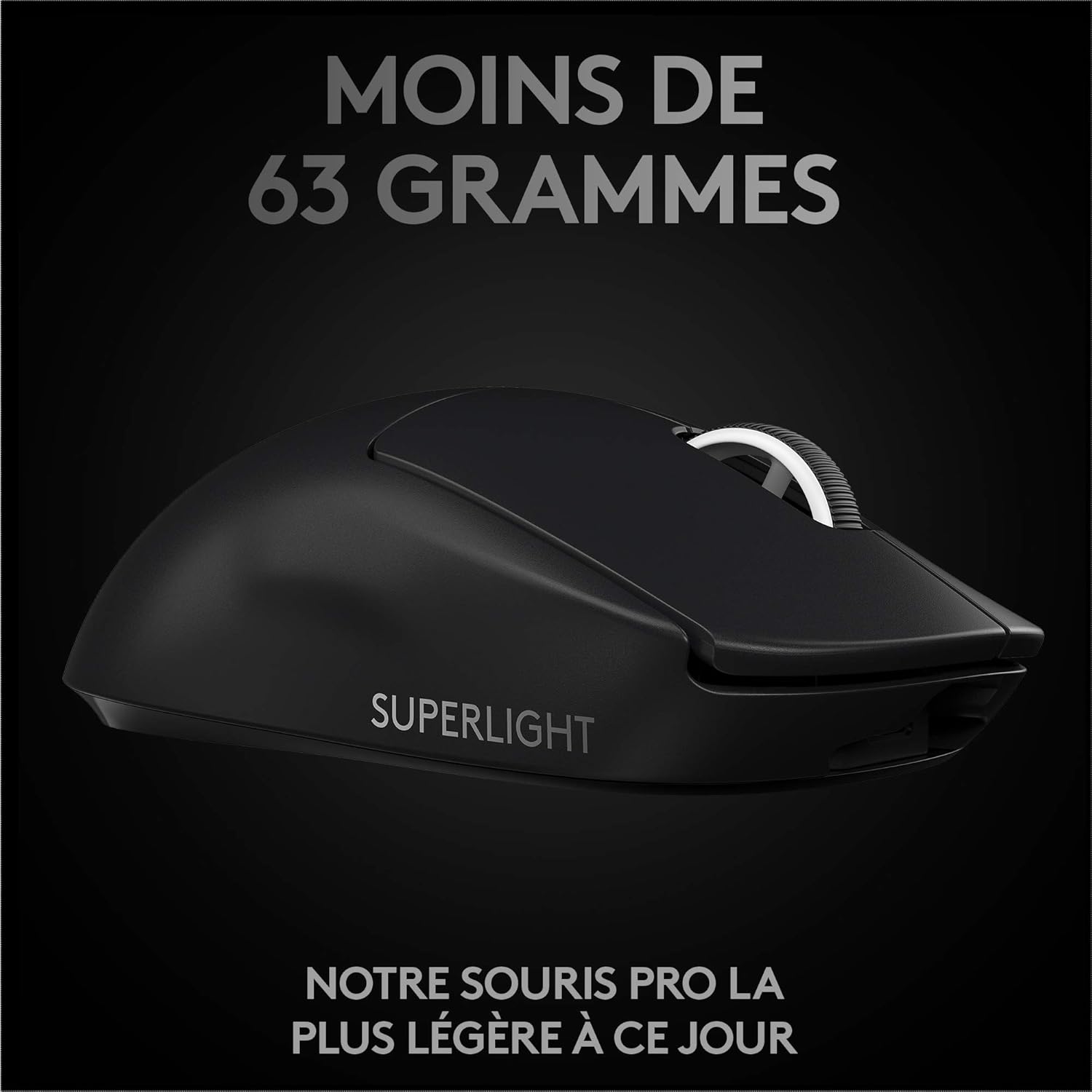 Souris Gaming sans fil - LOGITECH G - PRO X SUPERLIGHT - Noir