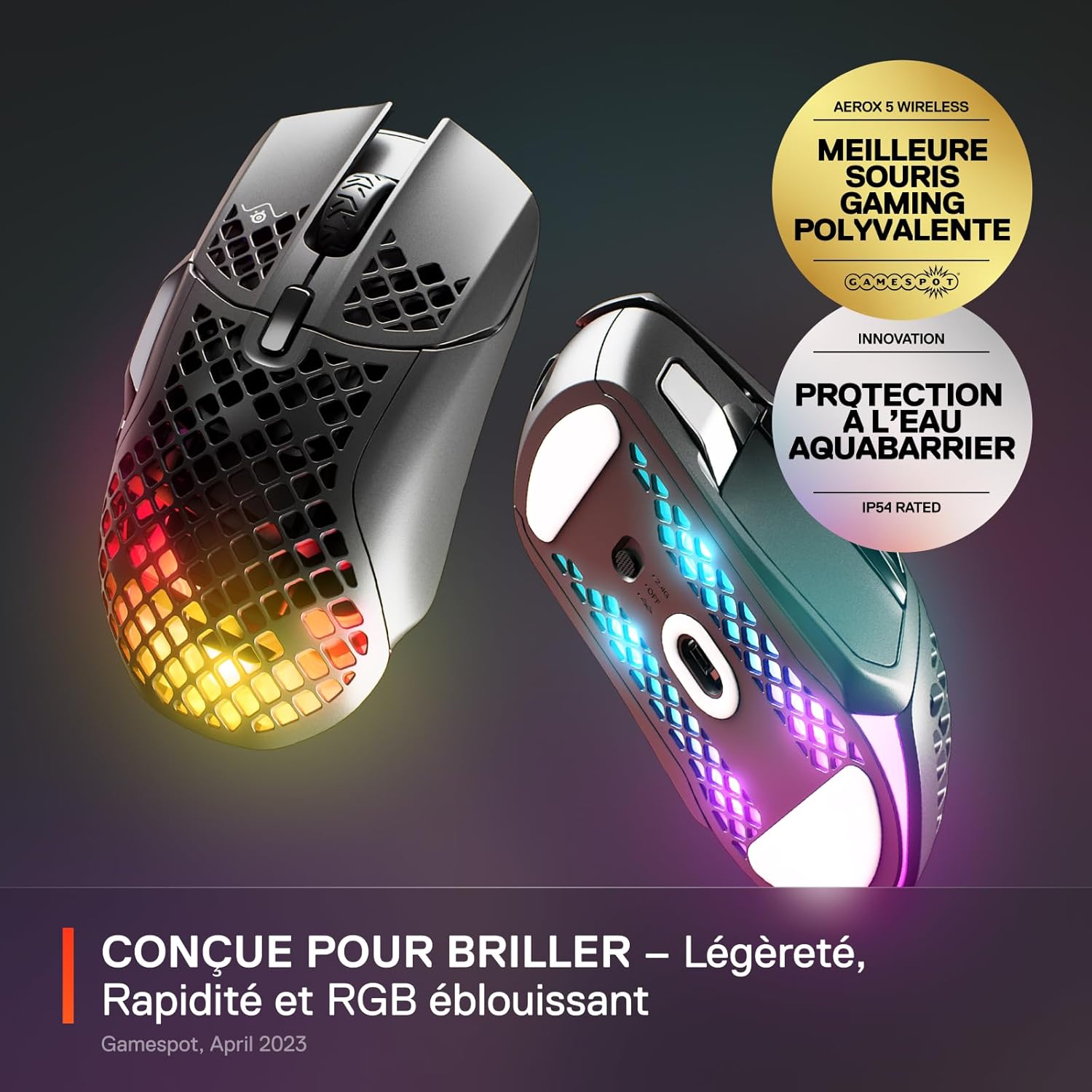 Souris gamer - STEELSERIES - Aerox 5