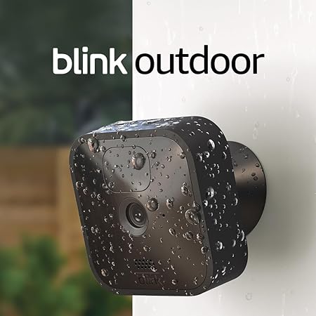 Blink Outdoor, Caméra de surveillance HD sans fil, résistante aux intempéries, avec deux ans d'autonomie et détection des mouvements, fonctionne avec Alexa - Kit 2 caméras