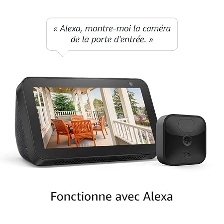 Blink Outdoor, Caméra de surveillance HD sans fil, résistante aux intempéries, avec deux ans d'autonomie et détection des mouvements, fonctionne avec Alexa - Kit 2 caméras