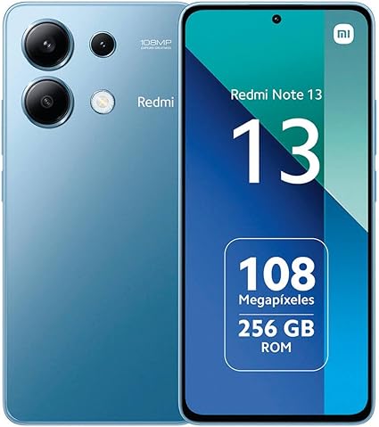 Xiaomi Redmi Note 13 8/256GB 4G Blue, Écran 6,67", Smartphone Débloqué, Batterie 5000mAh, ROM 256Go, RAM 8Go, Android 13, Processeur Snapdragon 685 Octa-Core