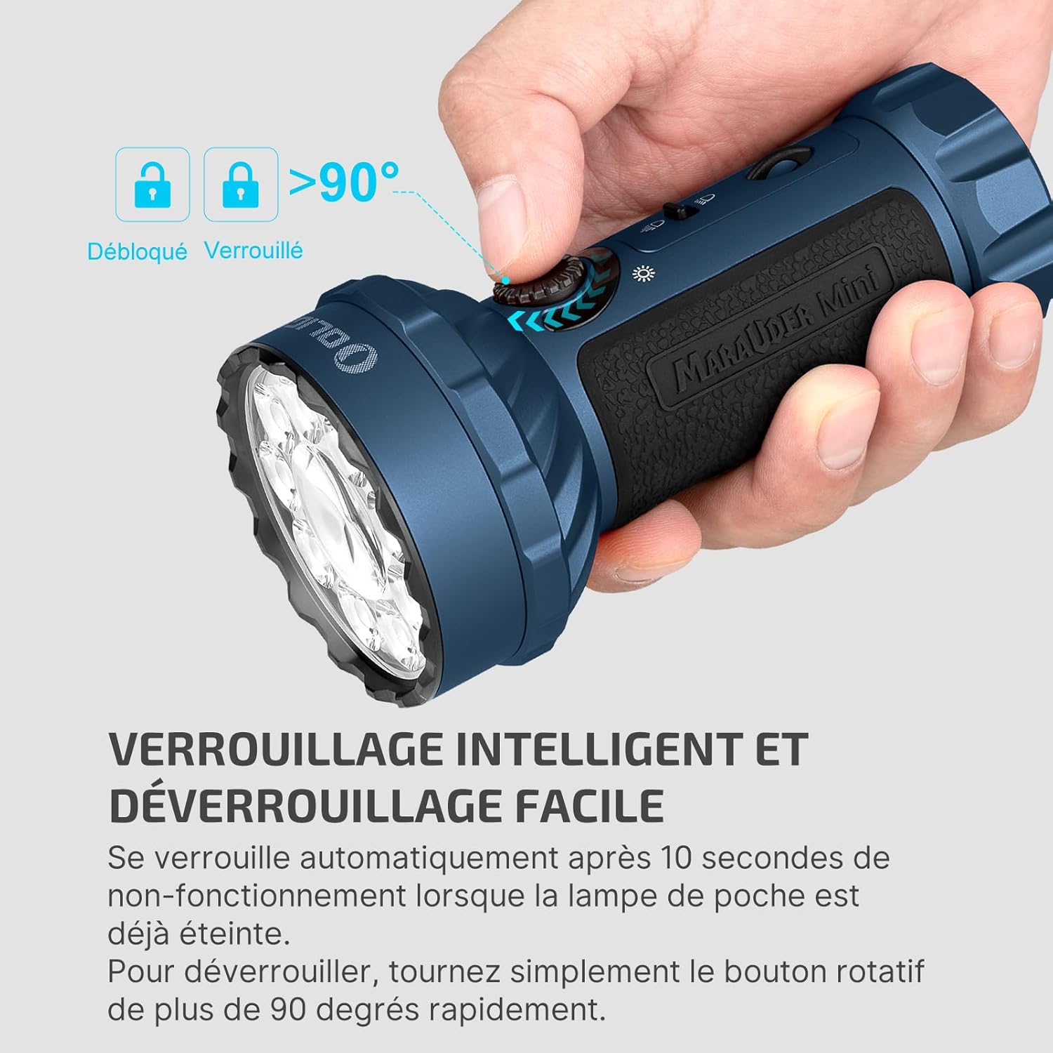 Mini Lampe Torche LED Ultra Puissante OLIGHT Marauder 7000 Lumens Rechargeable