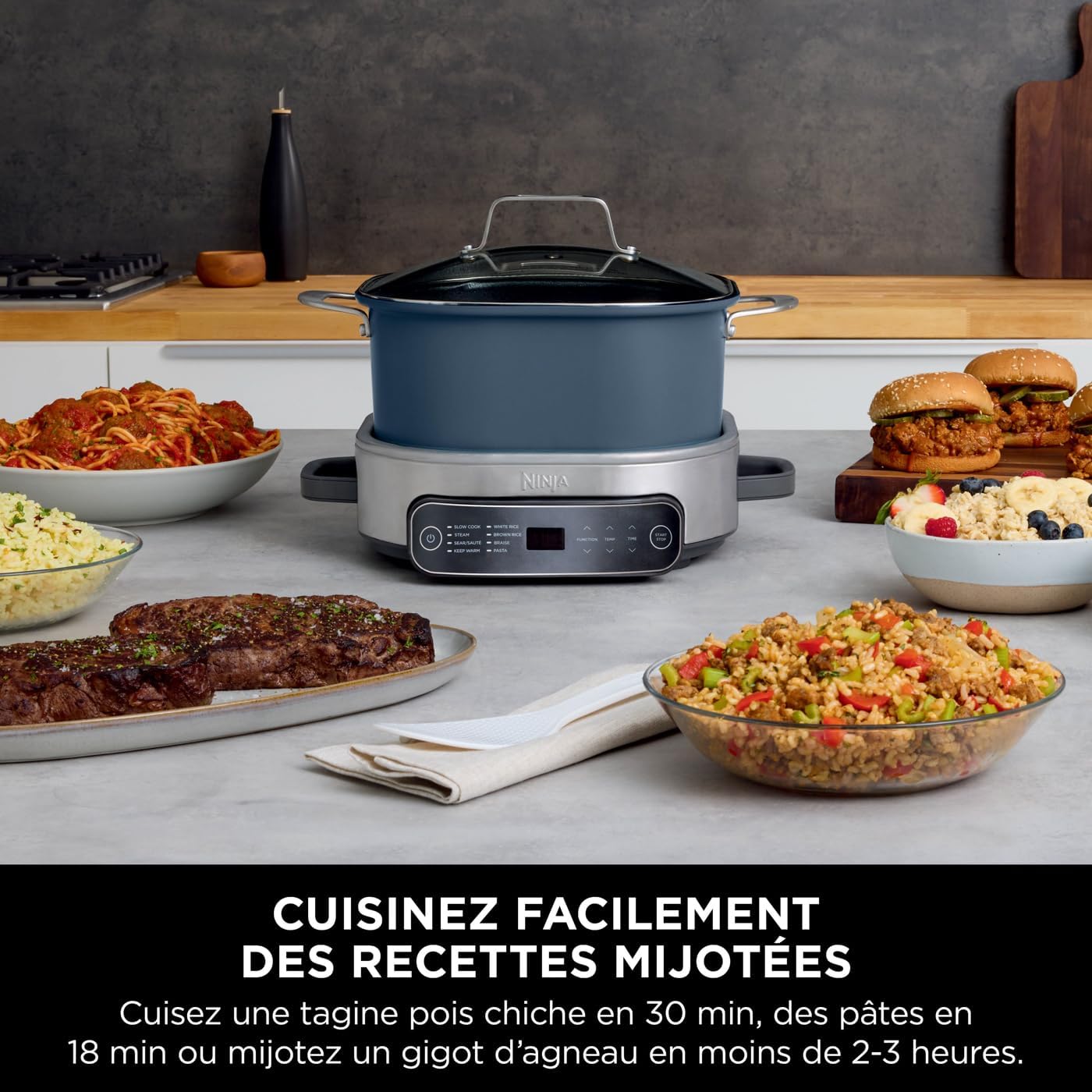 Ninja PossibleCooker Foodi 6 L, mijoteuse et cuiseur de riz 8-en-1 numérique MC1101EU