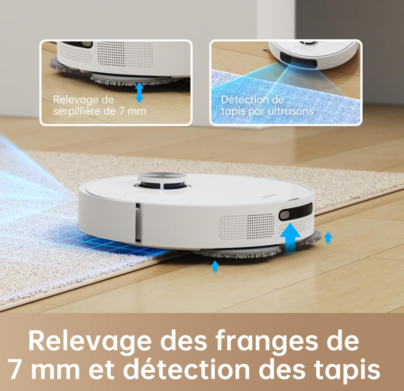 Dreame L10 Prime Robot Aspirateur Laveur avec Ascenseur de Serpillière